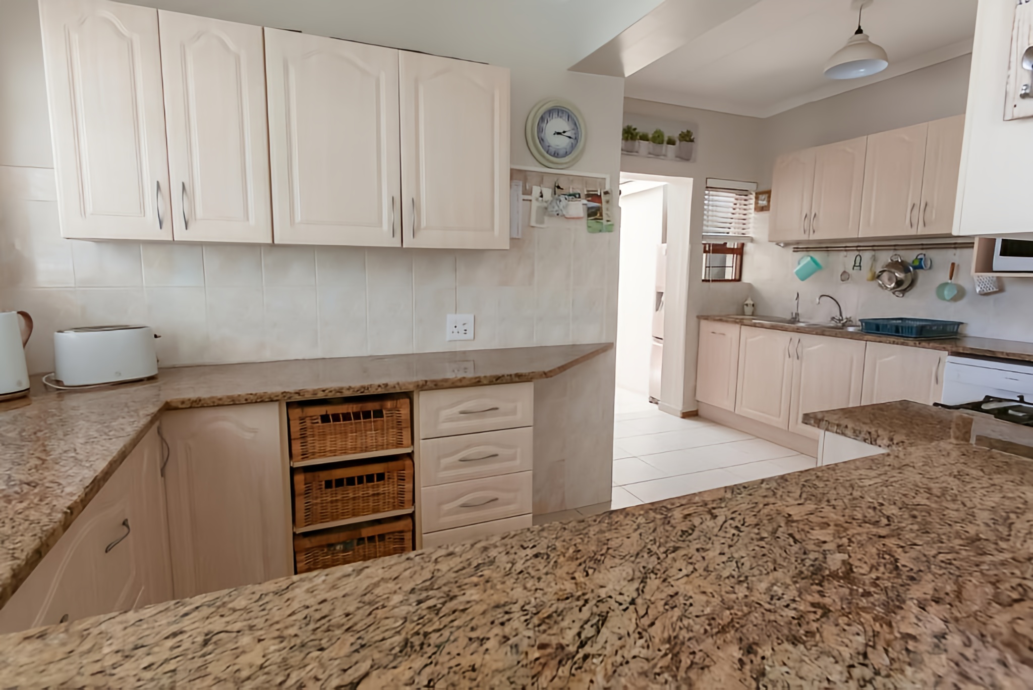 Large fully equipped kitchen Surf n Sea self catering house Jeffreys Bay